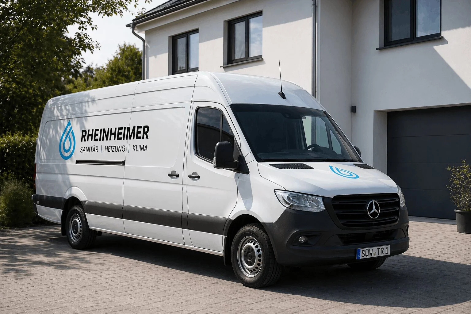 Sprinter vor einem Kundenobjekt